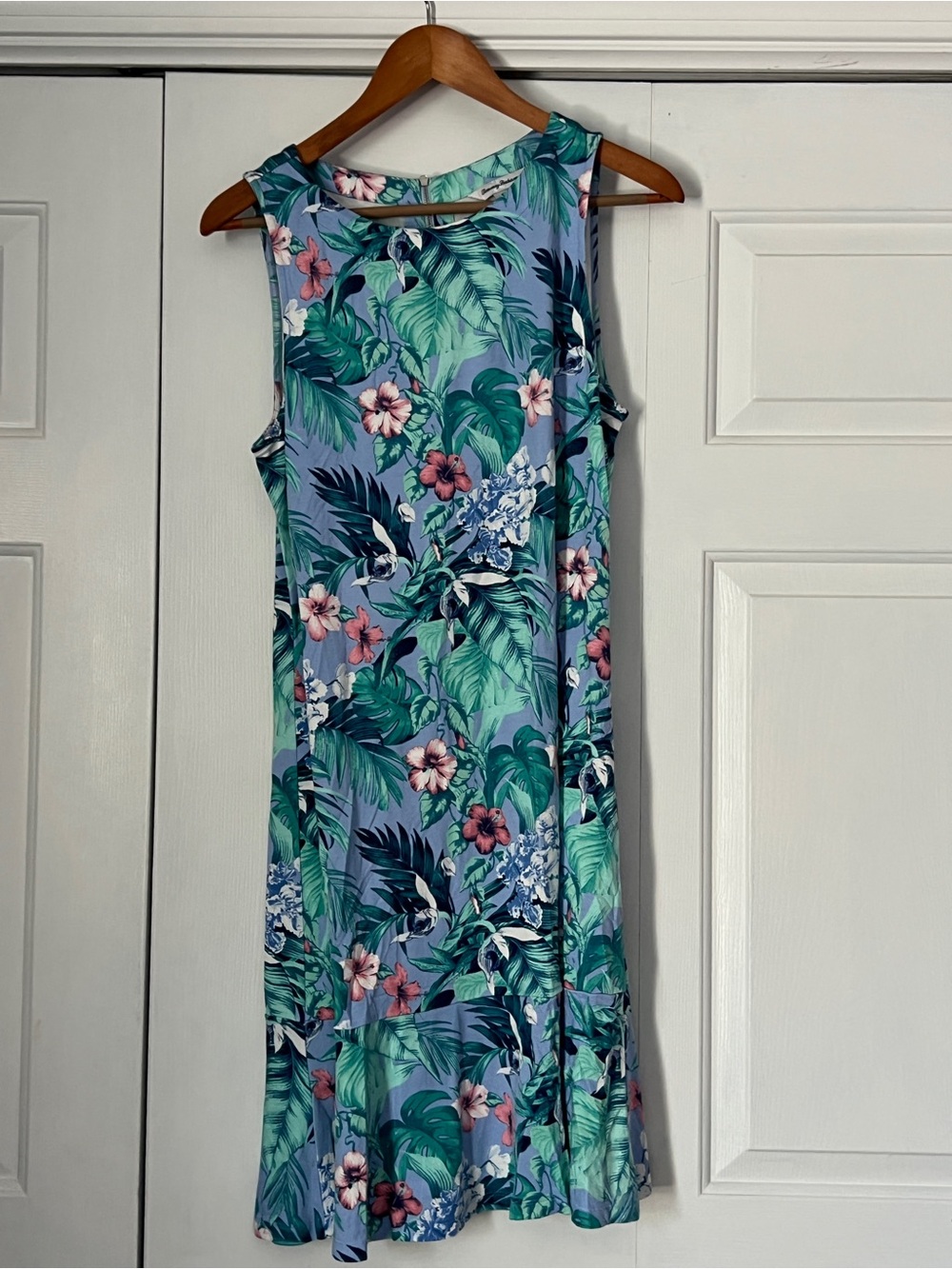 Tommy Bahama Tropical Floral Sleeveless Midi Dress - Blue, Green & Pink